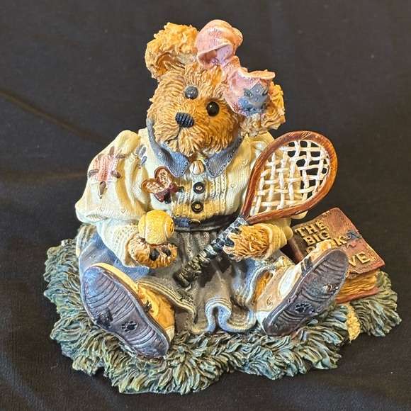Boyds Bears Chrissie Game Set Match Tennis Figurine with Pink and Blue Accents - Picture 1 of 6
